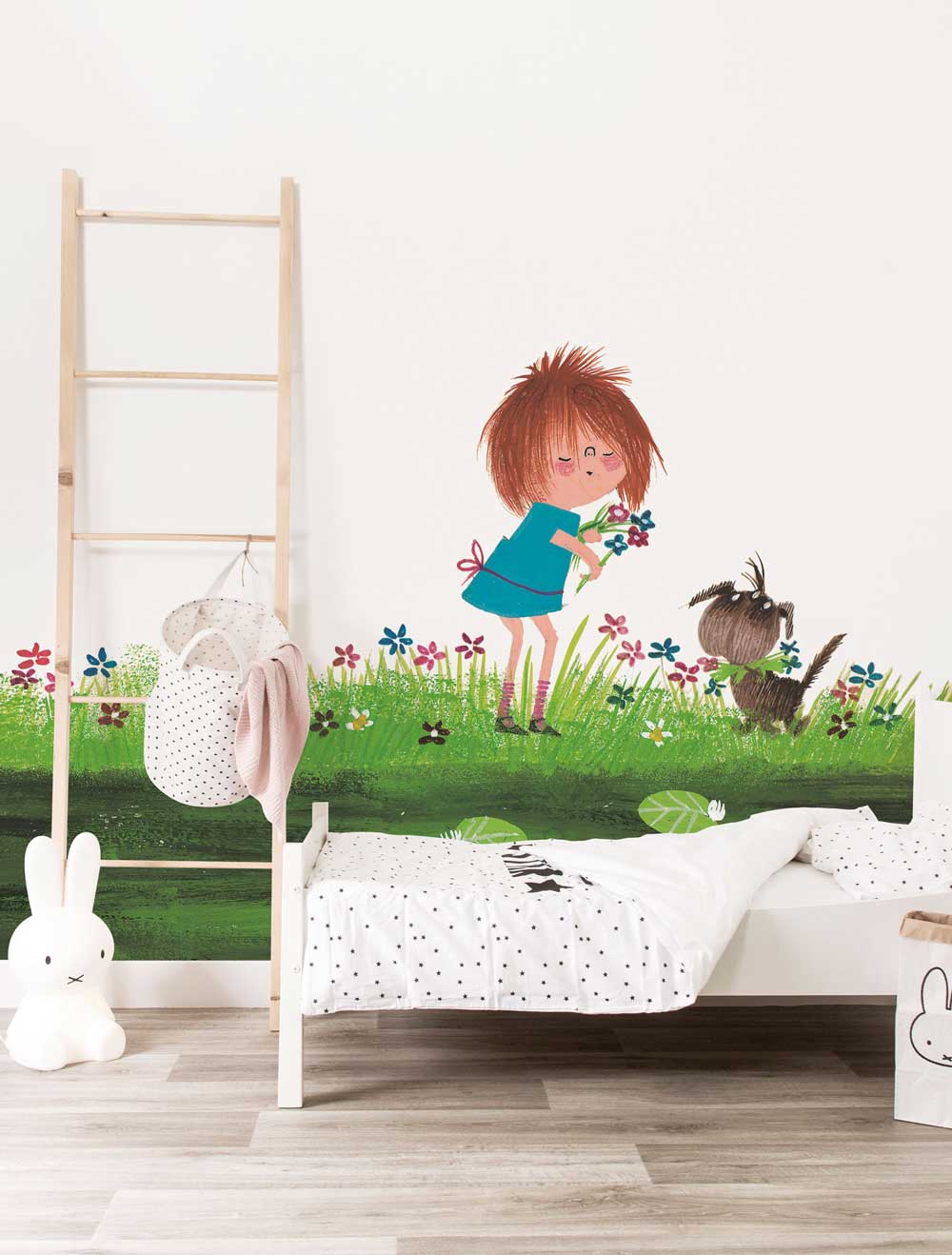 Wall Mural by Fiep Westendorp, Picking Flowers