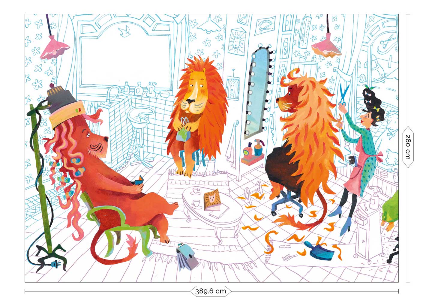 Wall Mural Lion's Haircut