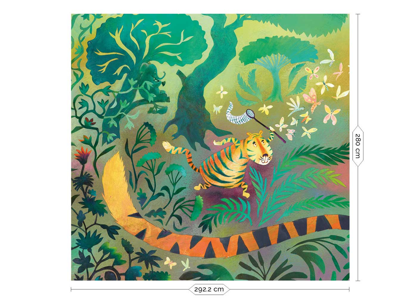 Wall Mural Hunting Tiger