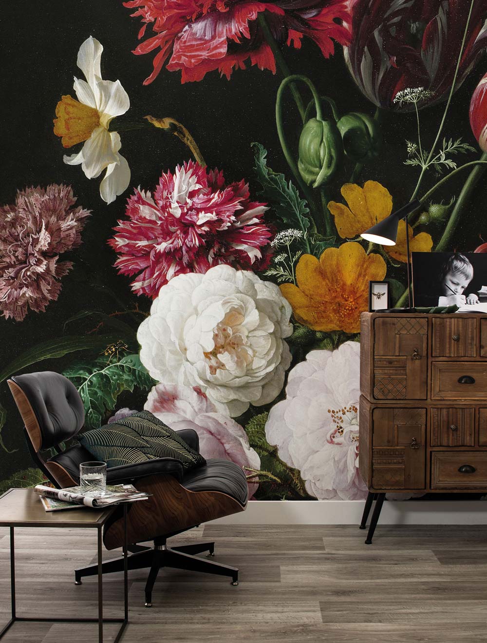 Bloemen behang Golden Age Flowers, WP-221, Interieur 2