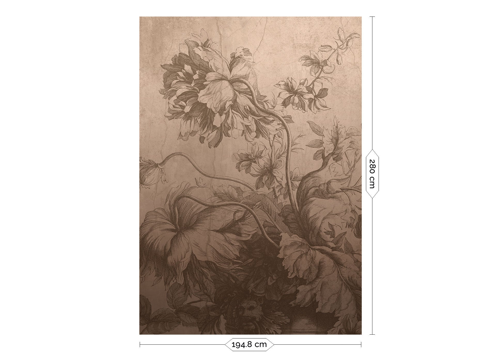 Gradient Flowers, Bloemen behang door Frans Uyterlinde, Nude, FU-030, Packshot