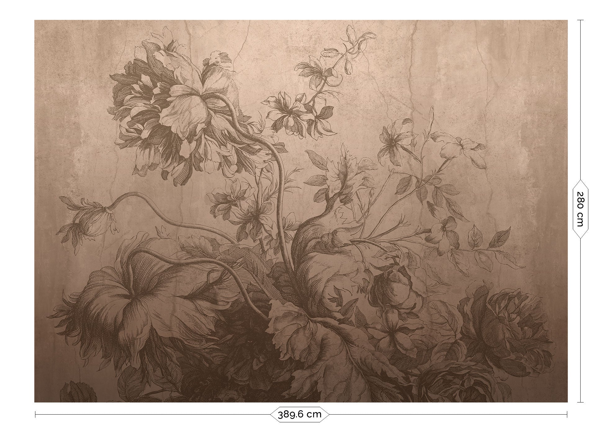 Gradient Flowers, Bloemen behang door Frans Uyterlinde, Nude, FU-032, Packshot