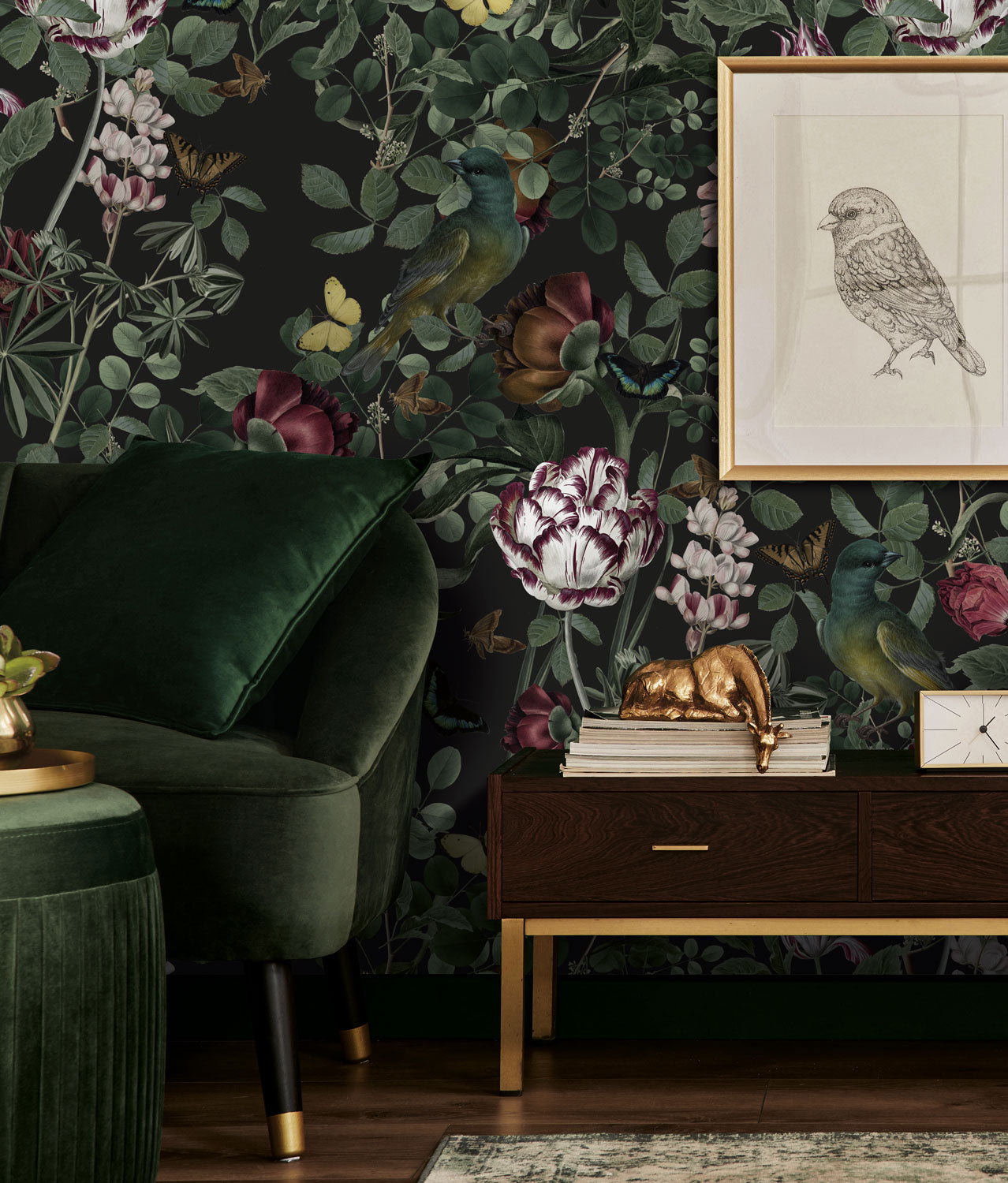 Botanisch behang Bold Botanics, 97.4 x 280 cm, WP-707, Interieur