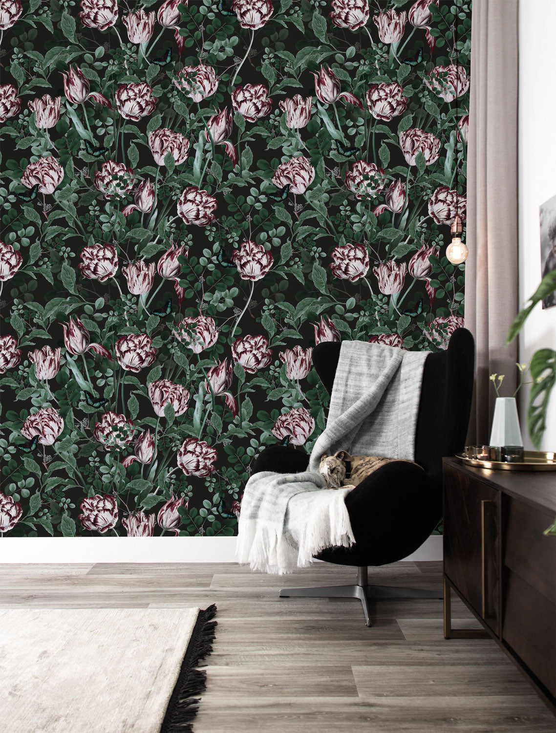 Botanisch behang Bold Botanics, 97.4 x 280 cm, WP-709, Interieur 2