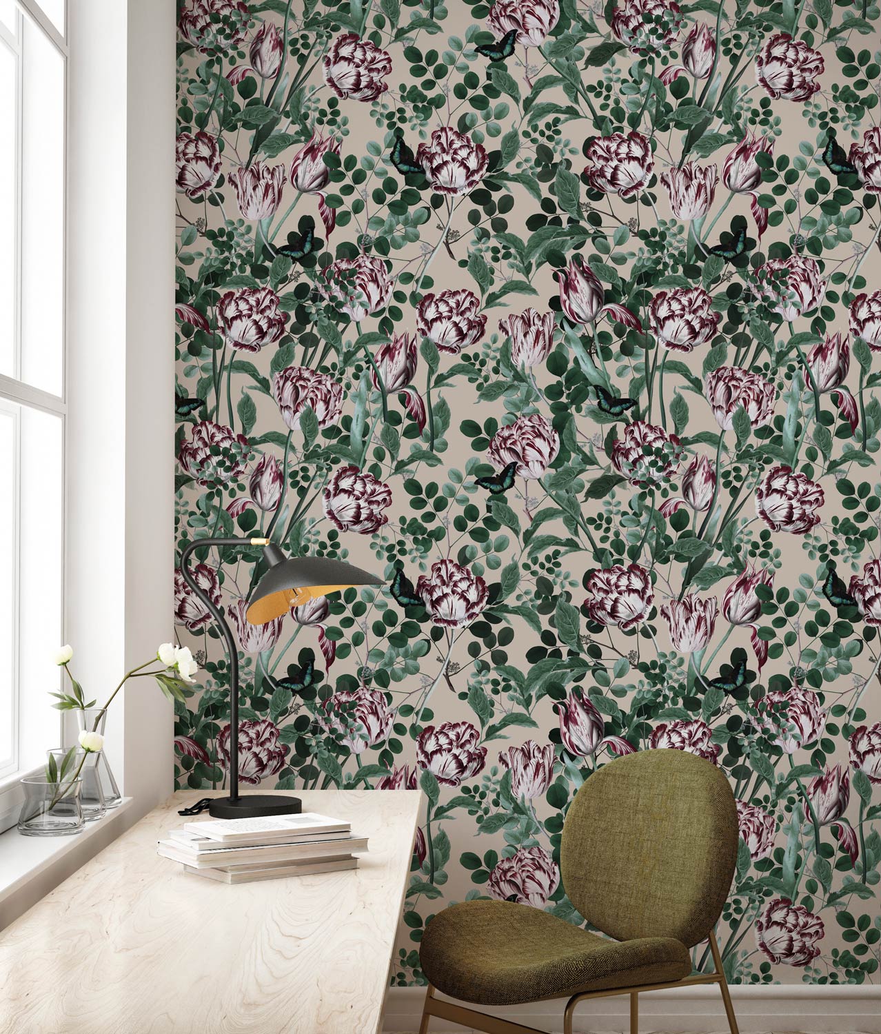Botanisch behang Bold Botanics, 97.4 x 280 cm, WP-710, Interieur 2