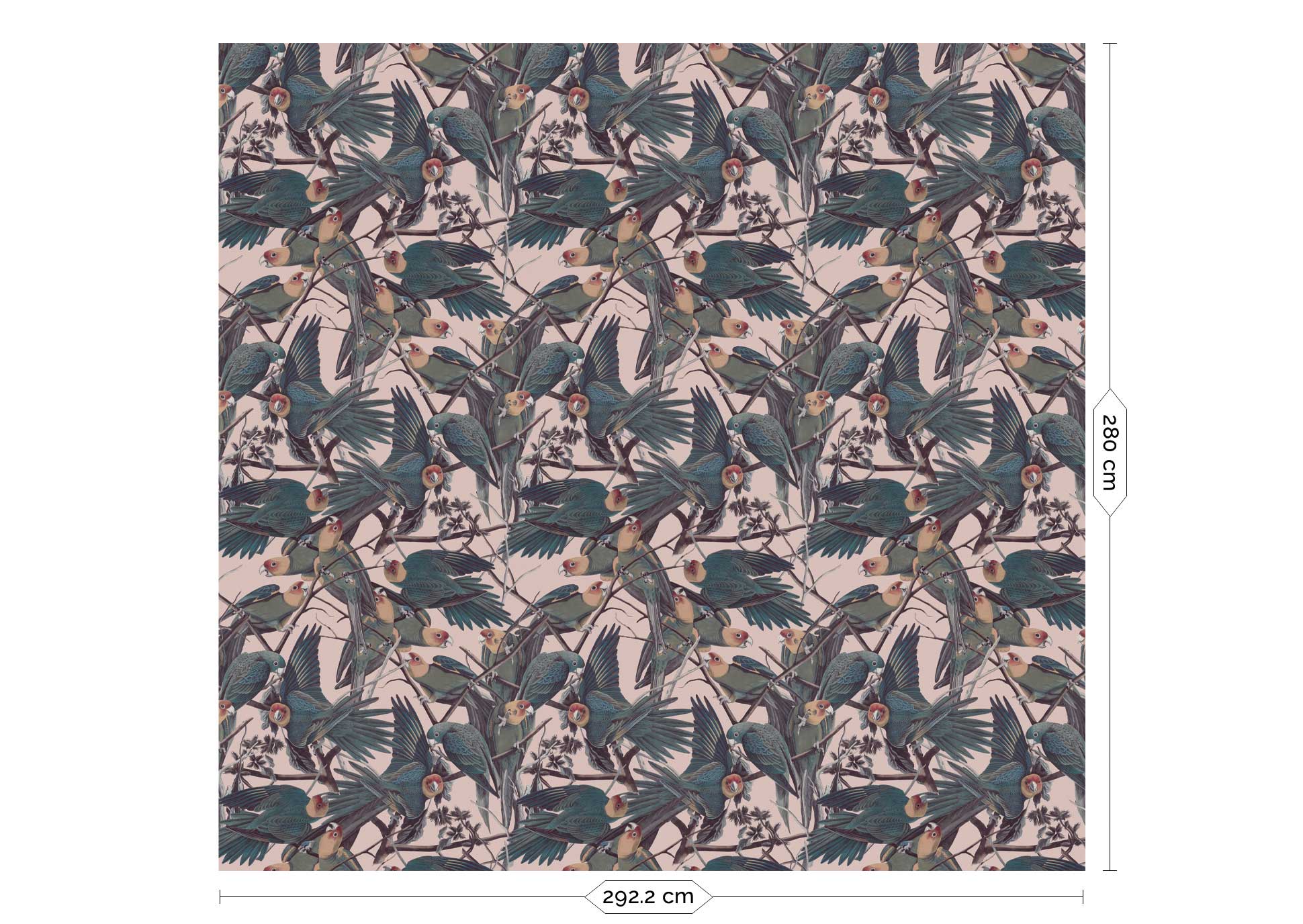 Papel pintado botánico Parrots