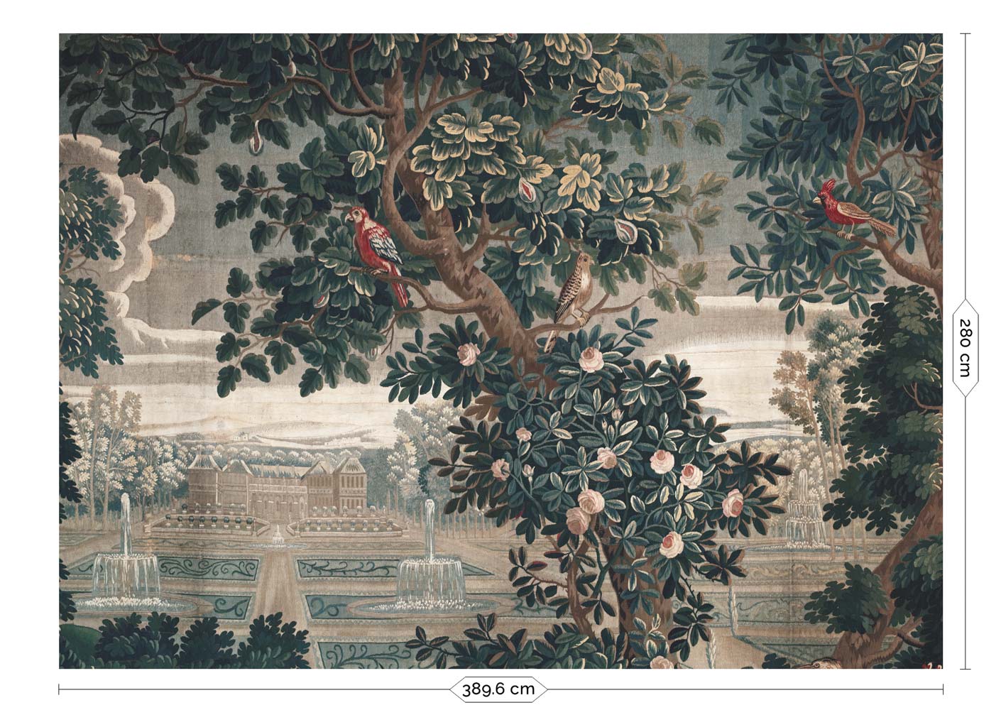 Botanisch landschap behang, Landscape Tapestries, WP-796, 8 baans