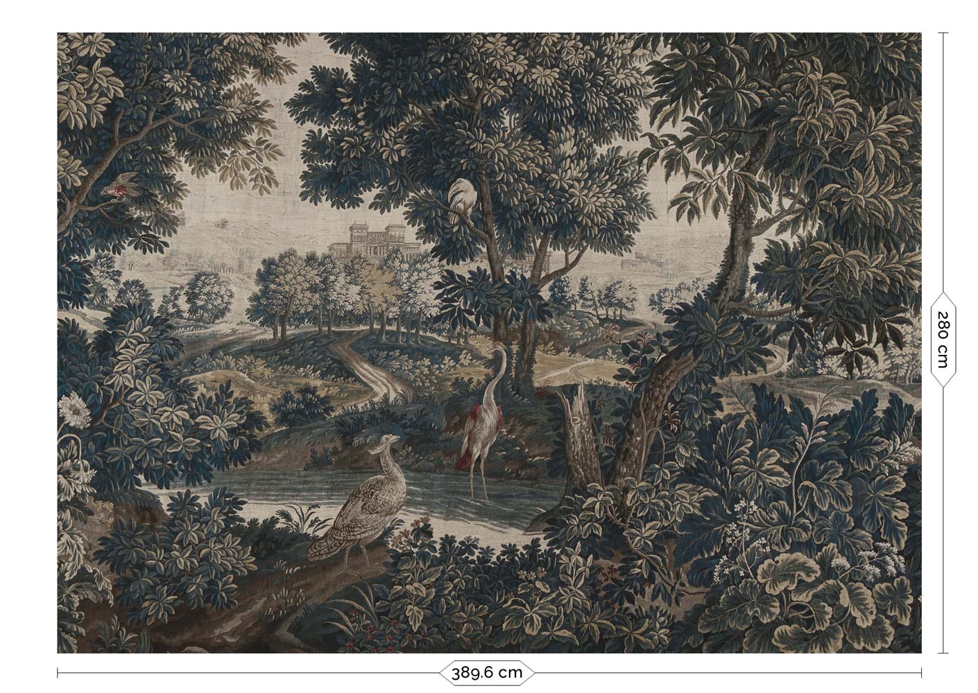 Botanisch landschap behang, Landscape Tapestries, WP-802, 8 baans