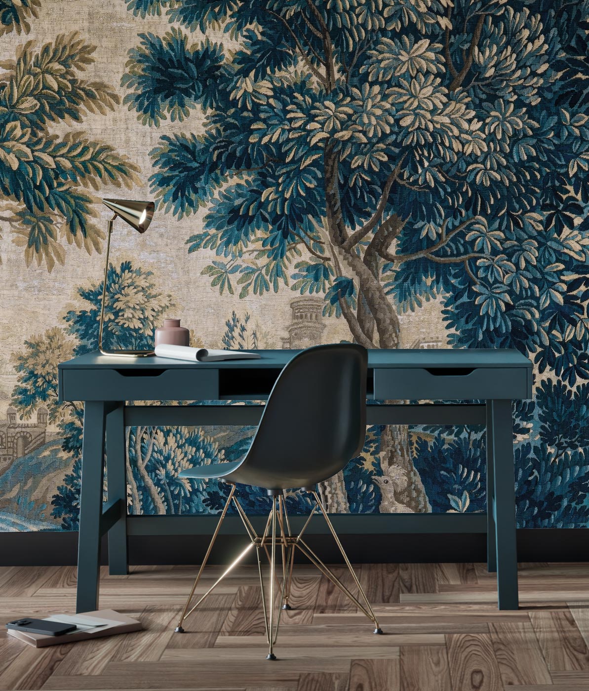 Botanisch landschap behang, Landscape Tapestries, WP-797, Interieur