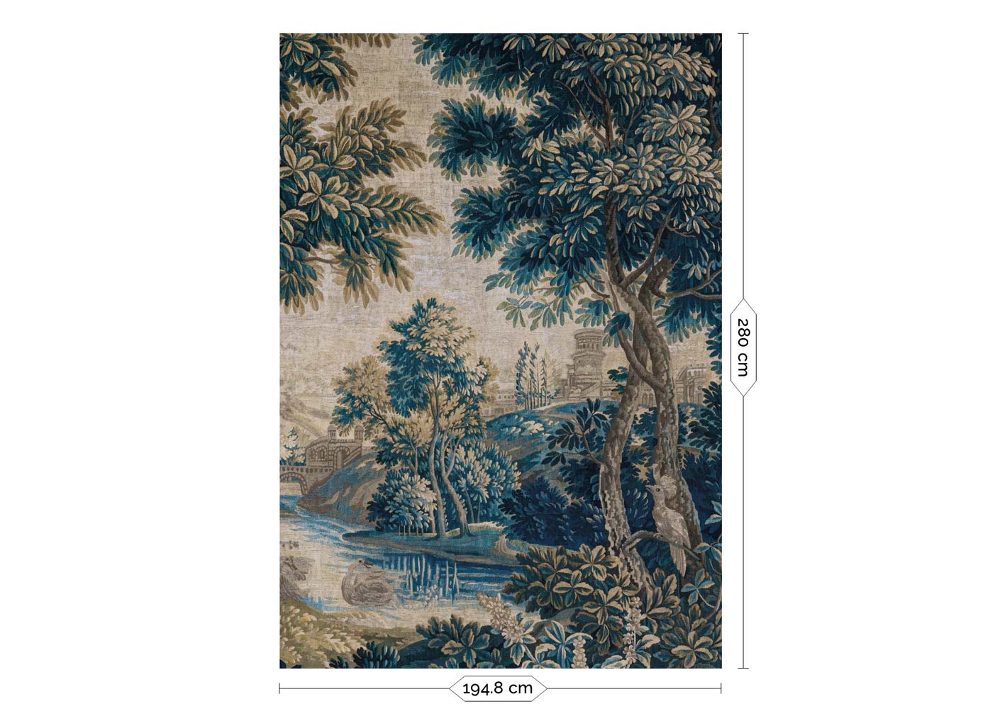 Botanisch landschap behang, Landscape Tapestries, WP-797, 4 baans