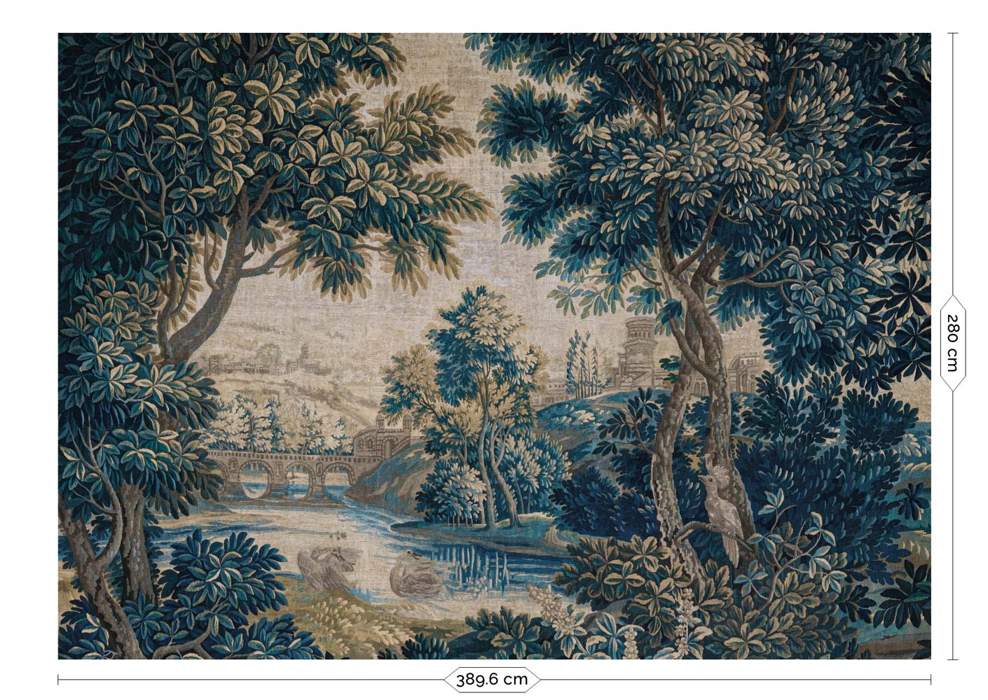 Botanisch landschap behang, Landscape Tapestries, WP-799, 8 baans
