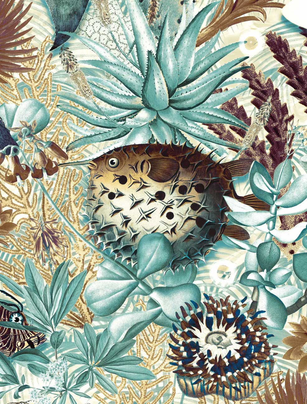 Botanisch vissen behang Underwater Jungle, WP-683, Close
