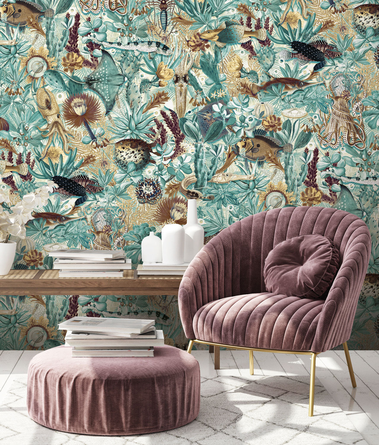 Botanisch vissen behang Underwater Jungle, WP-683, Interieur 3