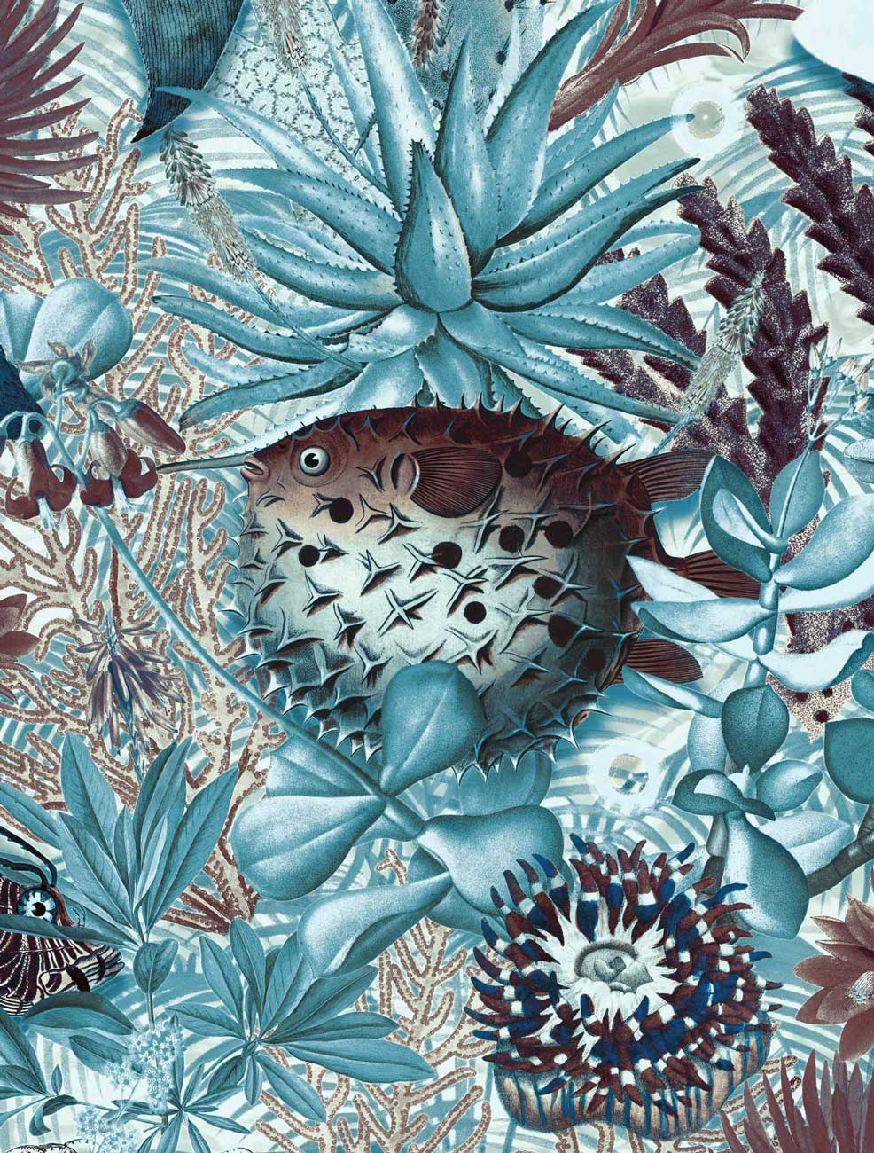 Botanisch vissen behang Underwater Jungle, WP-696, Close 2