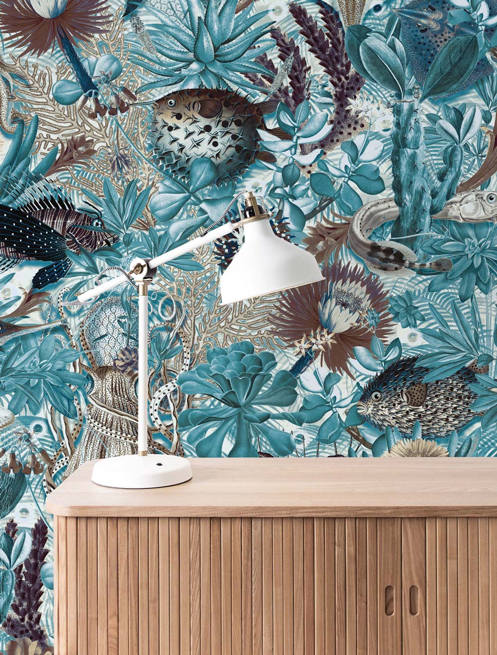 Botanisch vissen behang Underwater Jungle, WP-684, Interieur