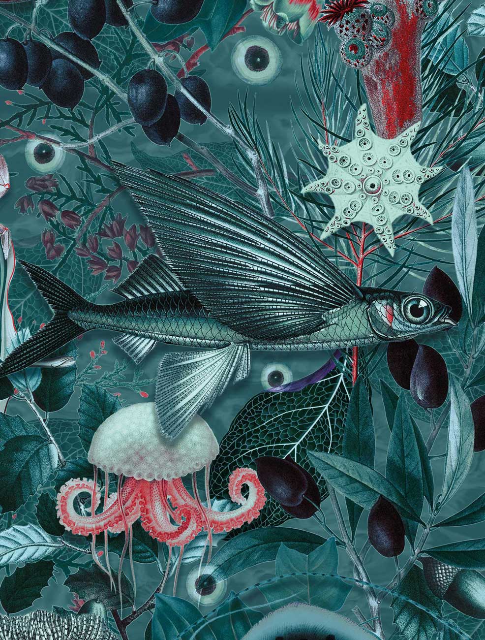 Botanisch vissen behang Underwater Jungle, WP-686, Close 2