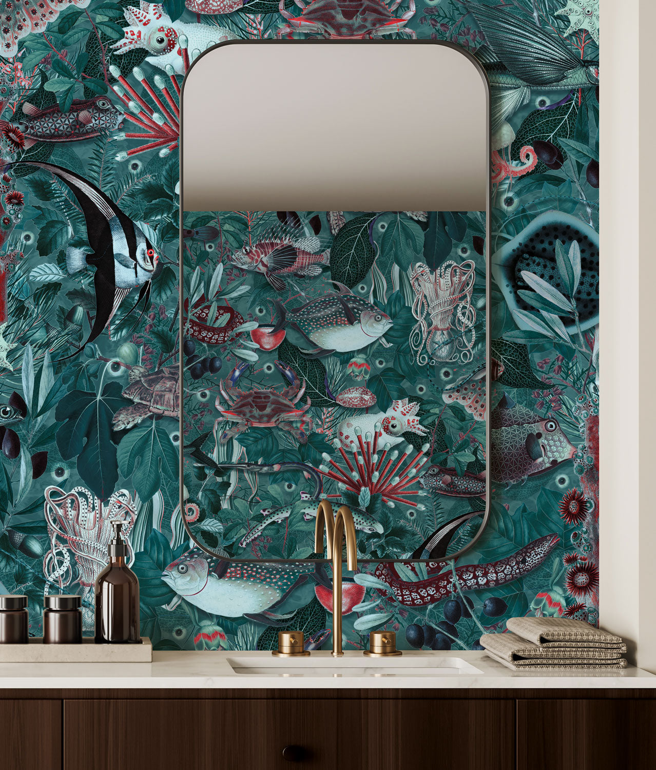 Botanisch vissen behang Underwater Jungle, WP-686, Interieur