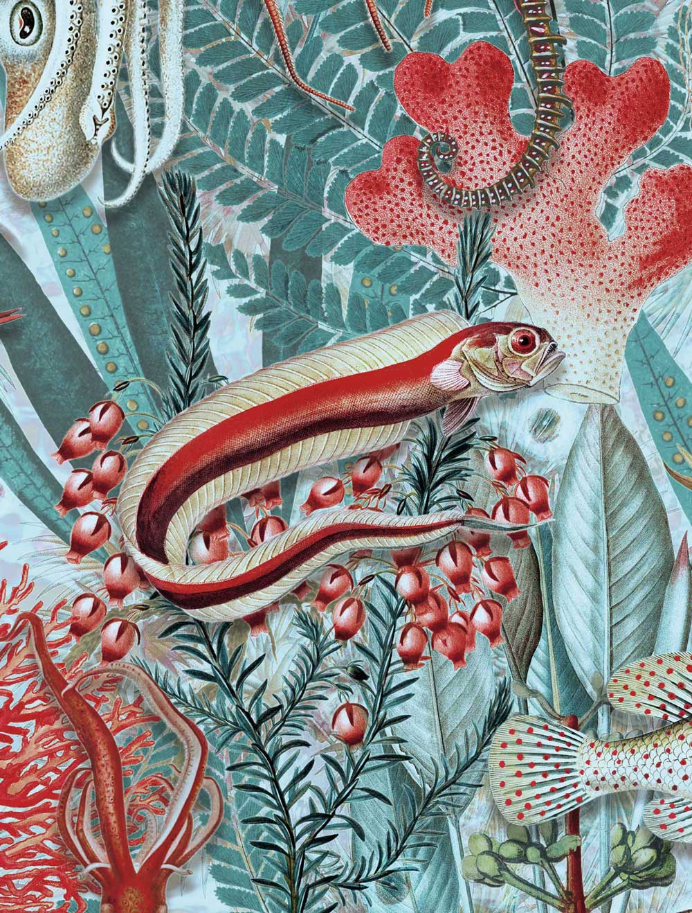 Botanisch vissen behang Underwater Jungle, WP-687 Close 2