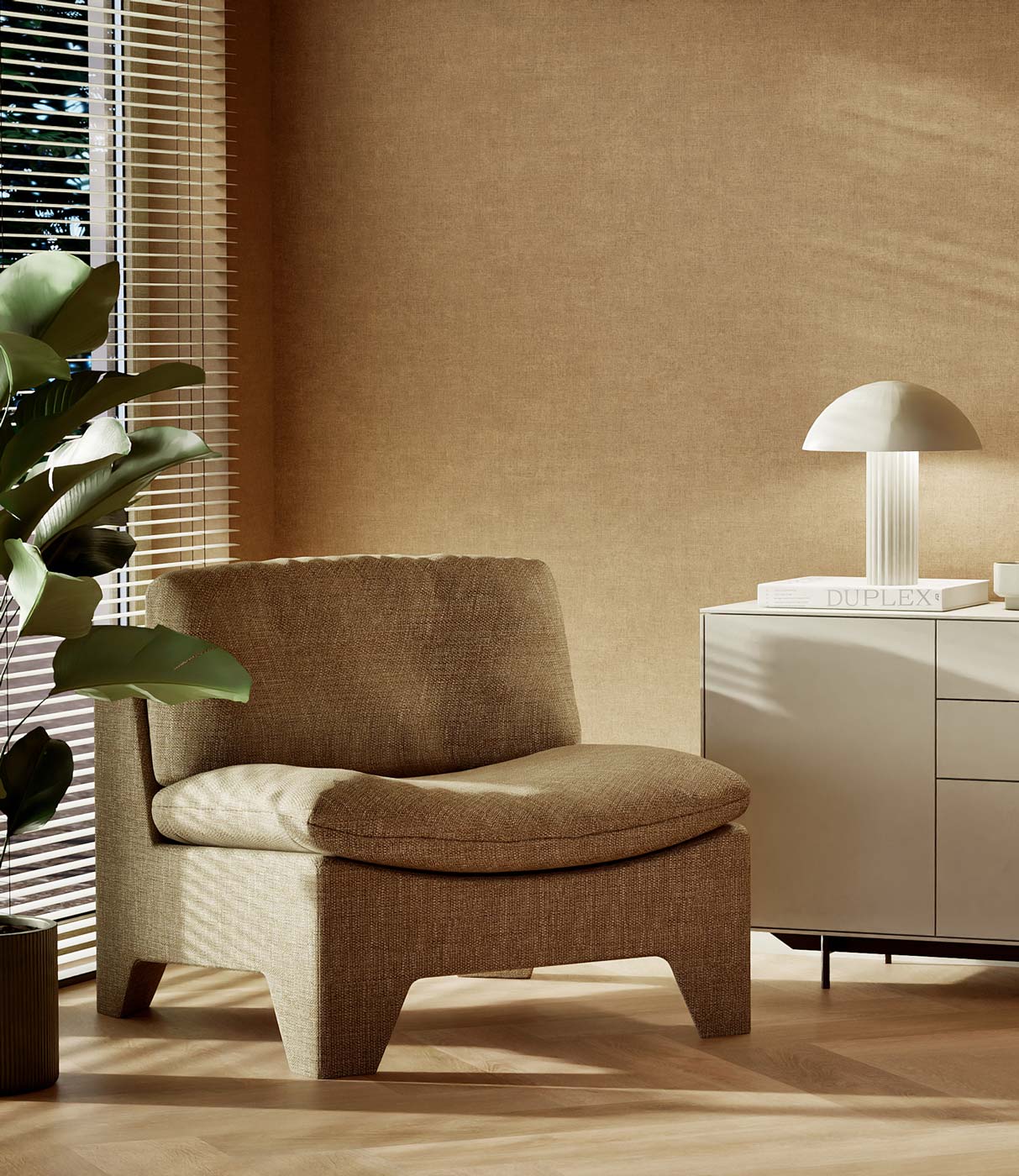 Effen structuur behang, Hotel Chique, SW-001, Interieur 2