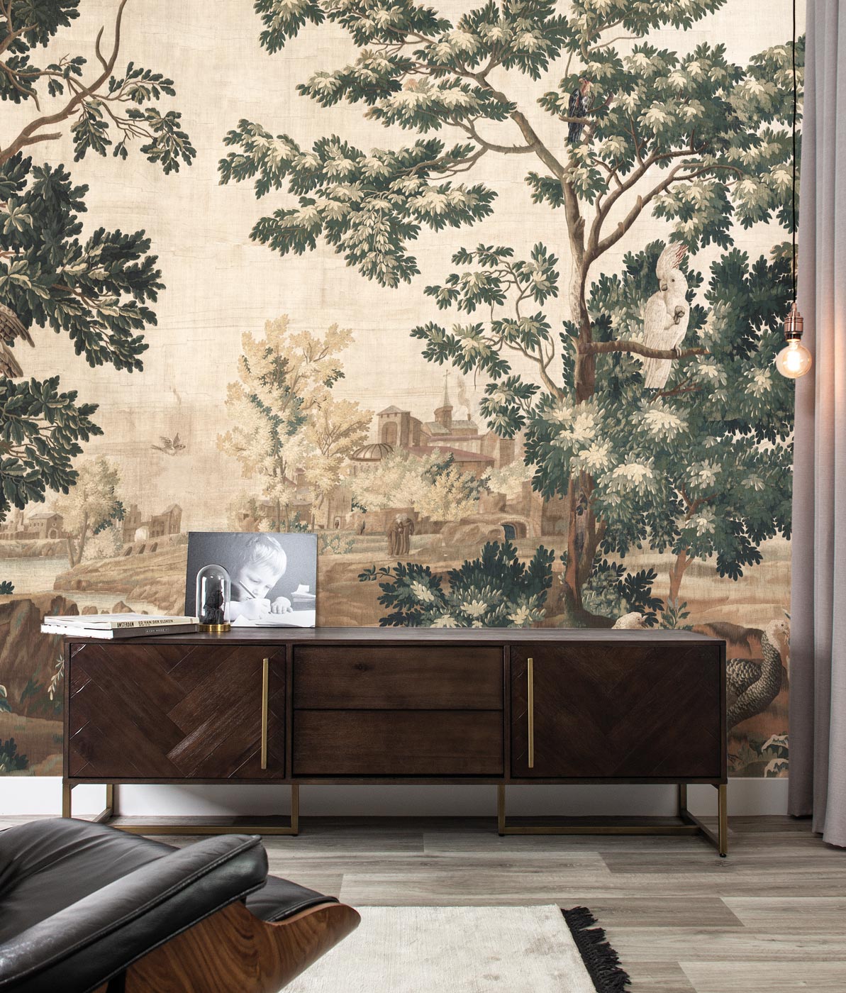 Landscape Tapestries, behang van vintage wandkleed, WP-782, Interieur 2