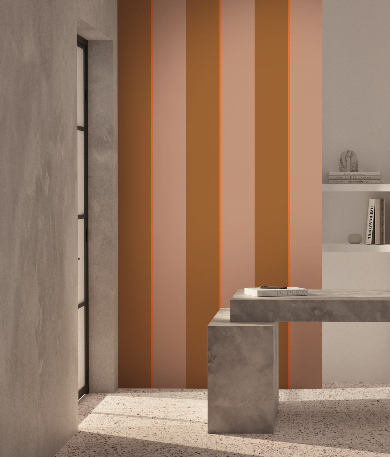 Bold Stripes strepen behang door Frans Uyterlinde, FU-001, Interieur 2