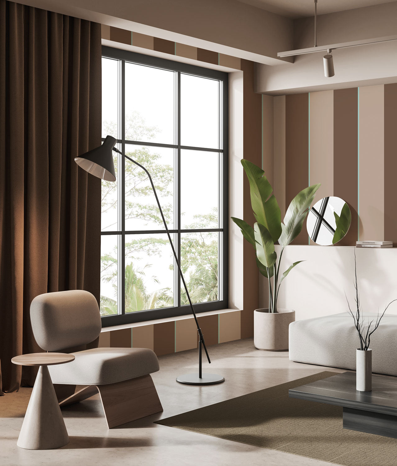 Strepen behang Bold Stripes door Frans Uyterlinde, FU-005, Interieur