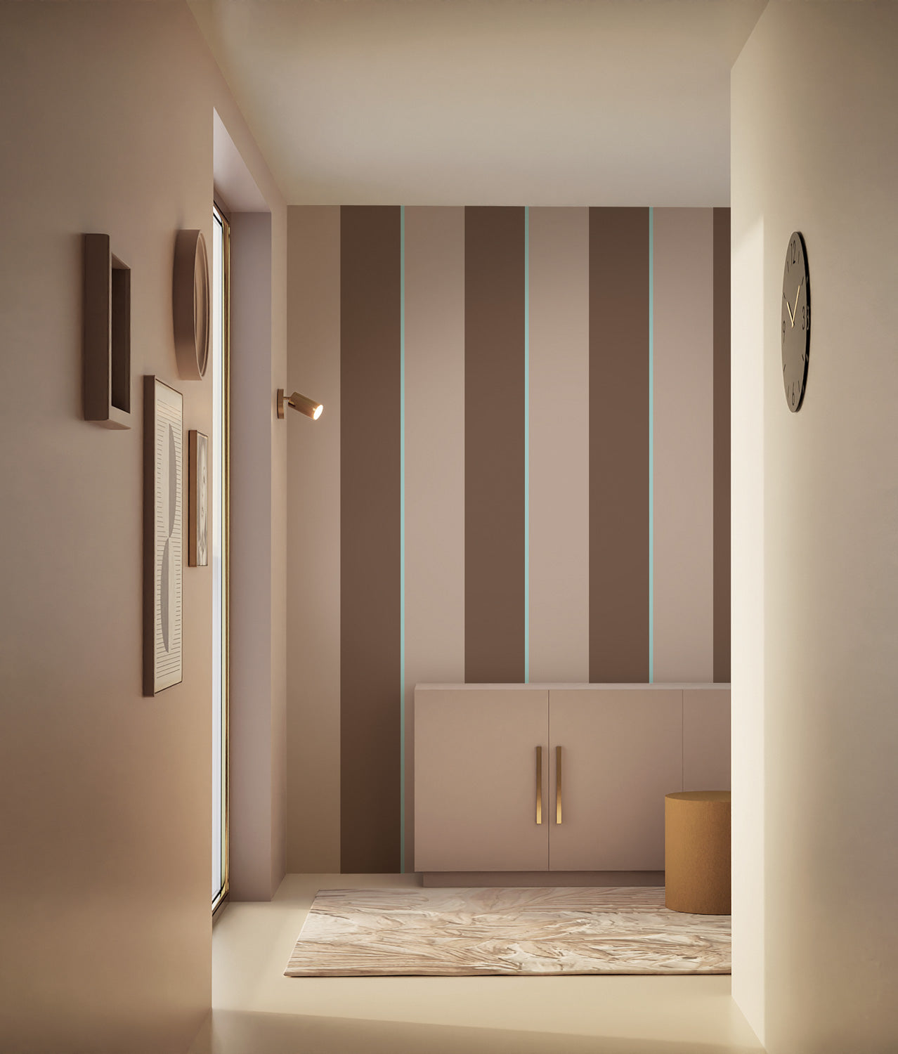 Strepen behang Bold Stripes door Frans Uyterlinde, FU-005, Interieur 2