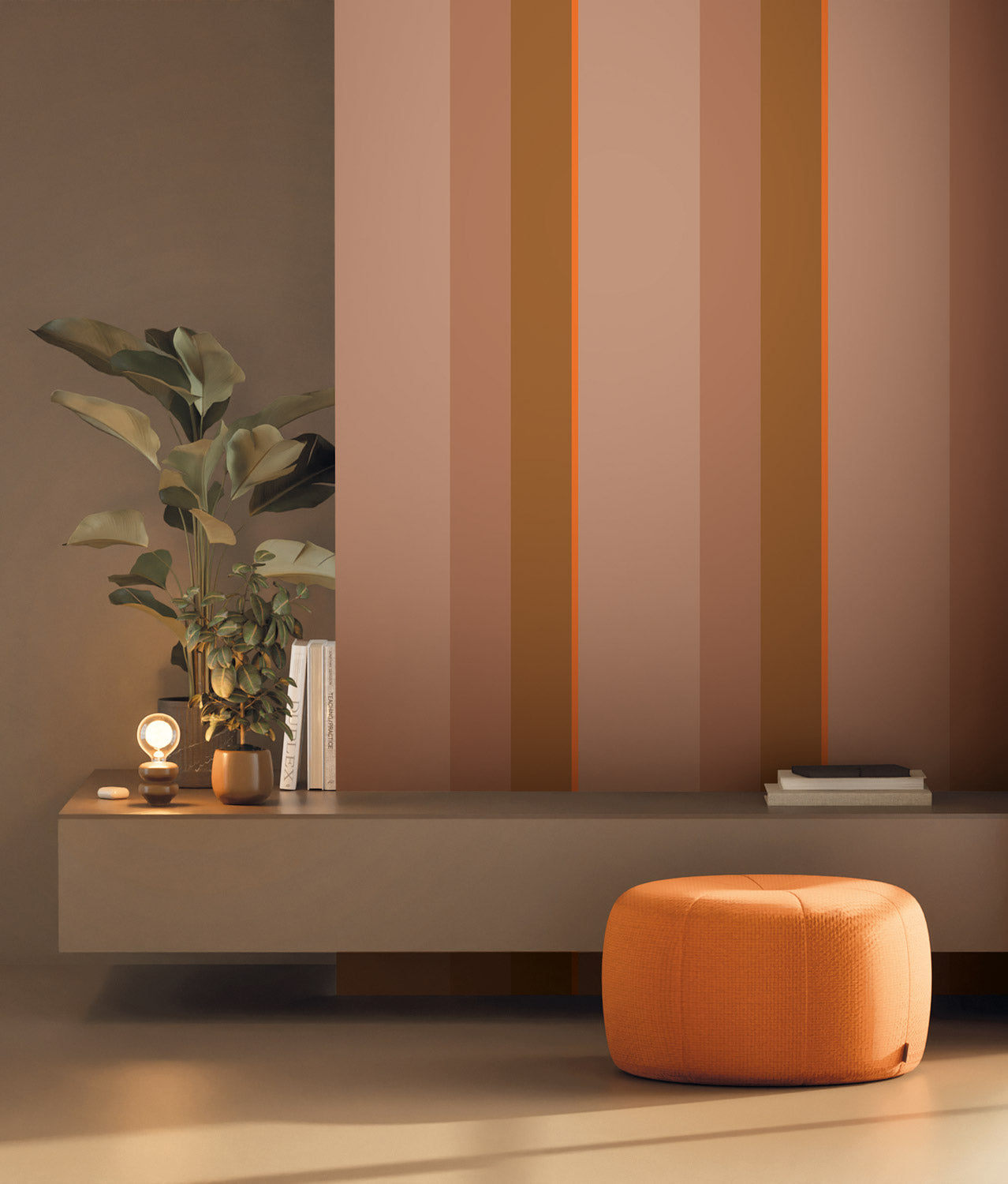 Strepen behang Bold Stripes door Frans Uyterlinde, FU-002, Interieur