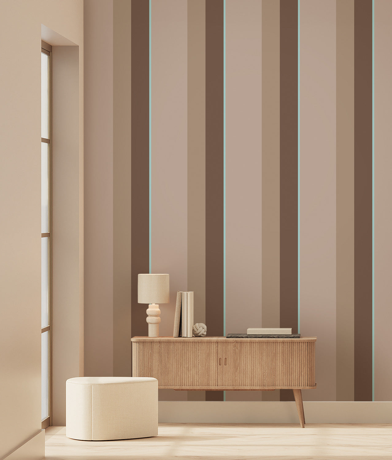 Strepen behang Bold Stripes door Frans Uyterlinde, FU-006, Interieur
