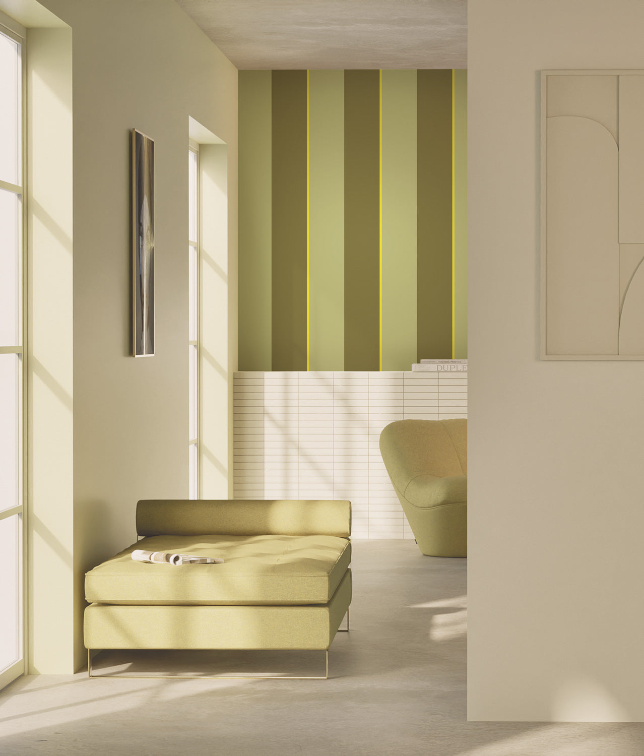 Strepen behang Bold Stripes door Frans Uyterlinde, FU-007, Interieur