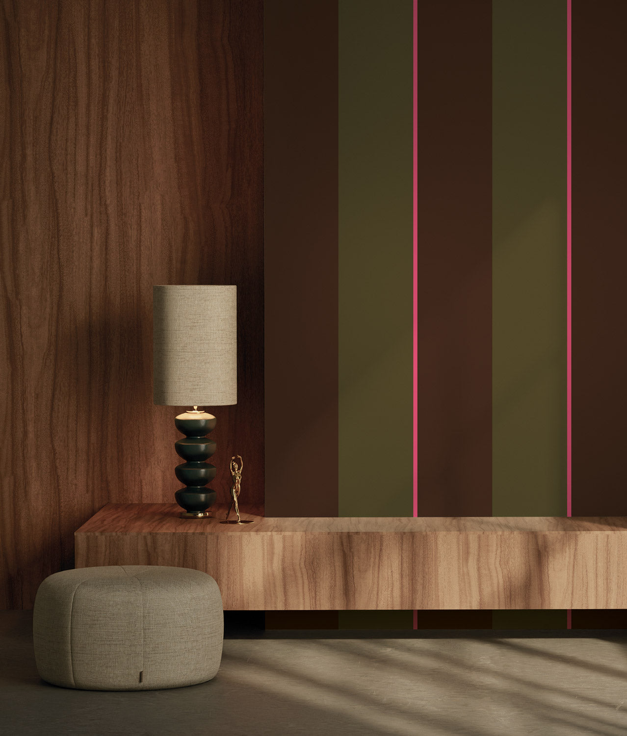 Strepen behang Bold Stripes door Frans Uyterlinde, FU-009, Interieur