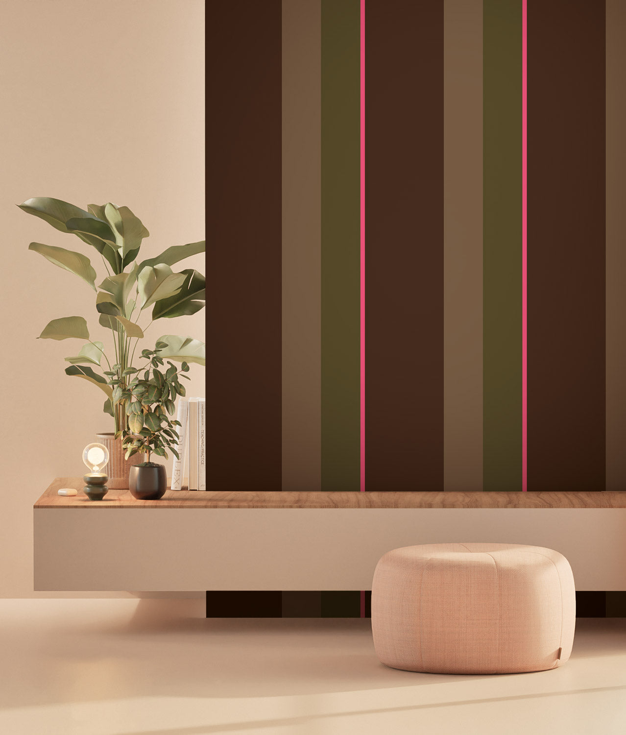 Strepen behang Bold Stripes door Frans Uyterlinde, FU-010, Interieur