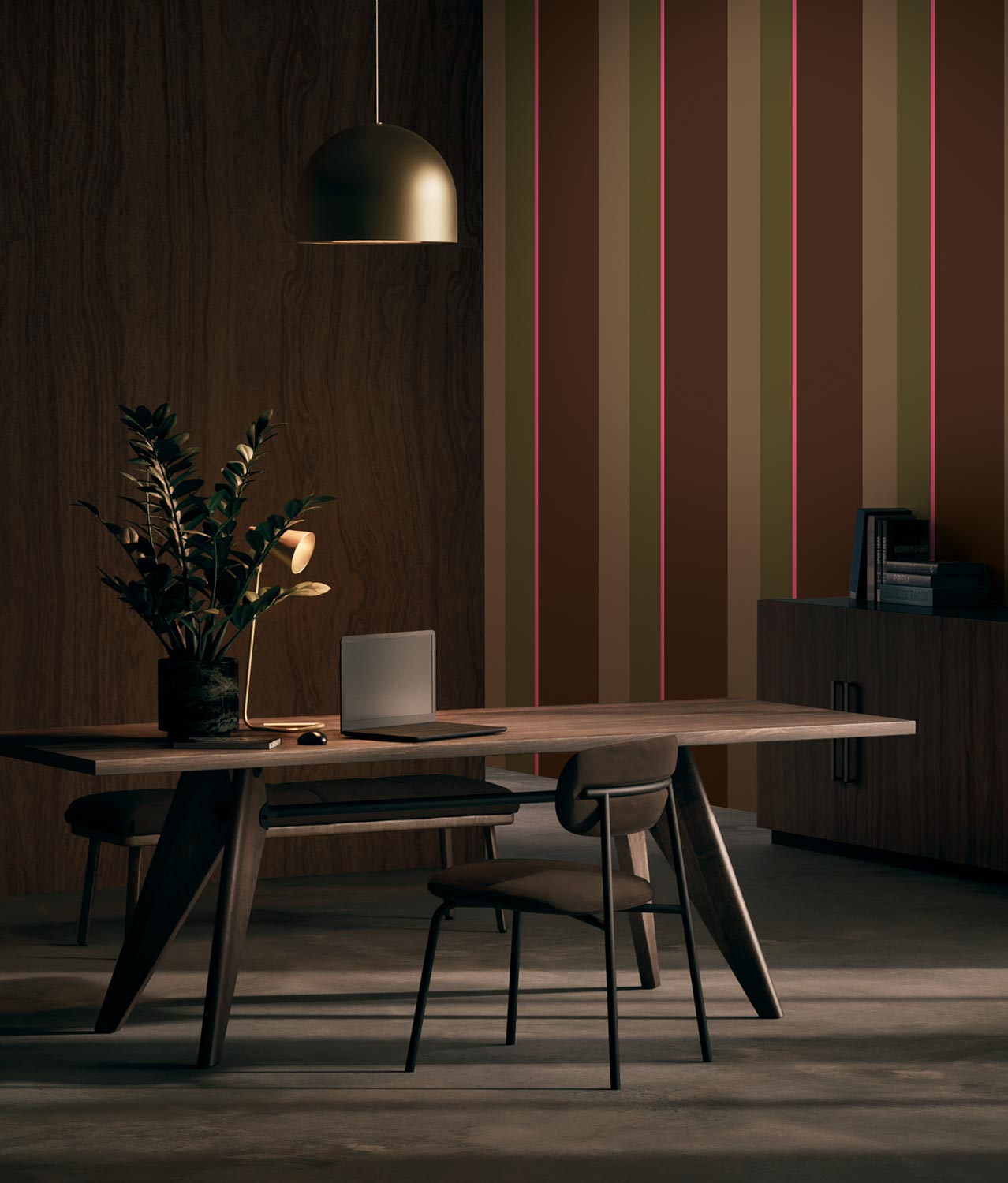Strepen behang Bold Stripes door Frans Uyterlinde, FU-010, Interieur 2