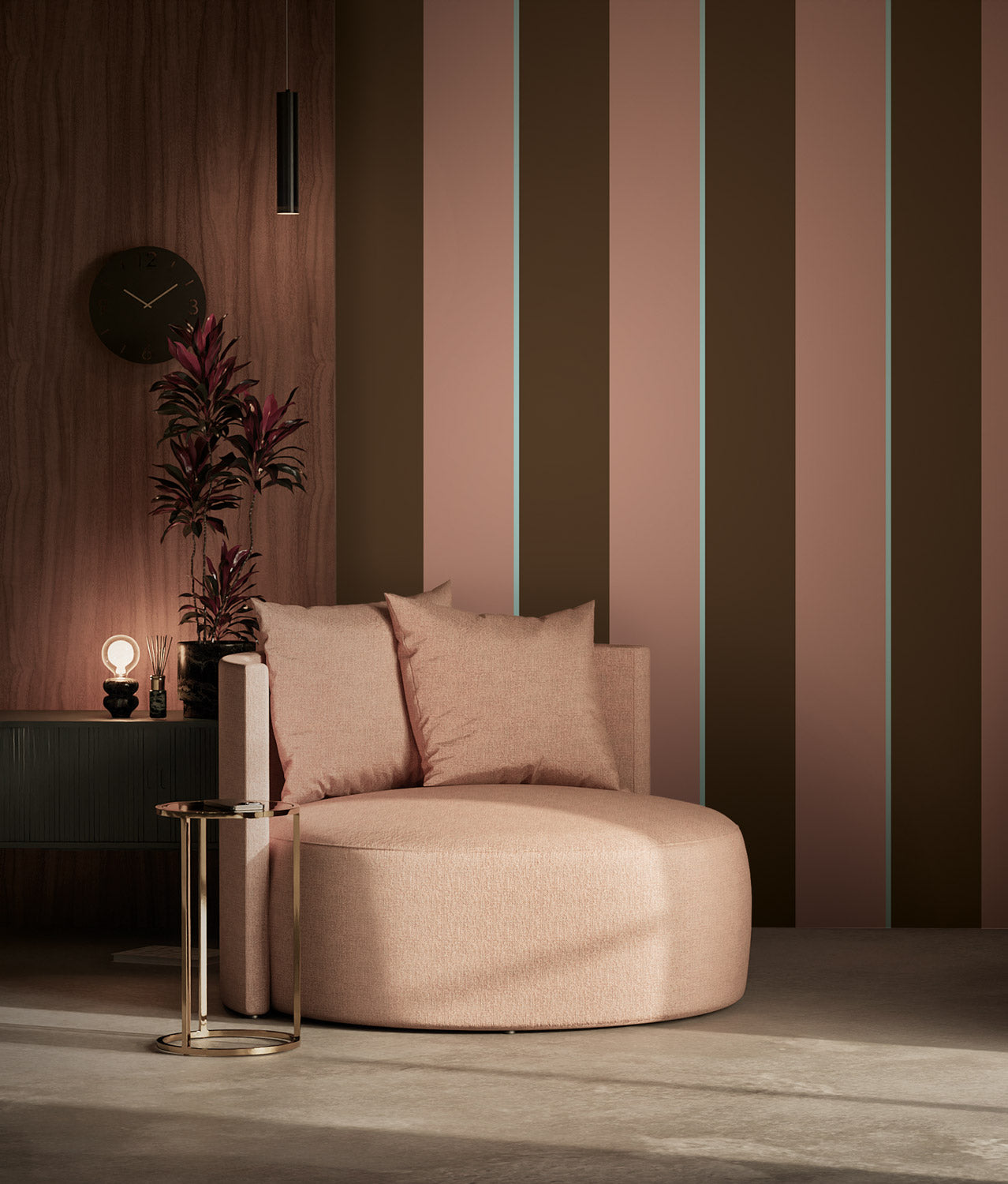 Strepen behang Bold Stripes door Frans Uyterlinde, FU-012, Interieur 3
