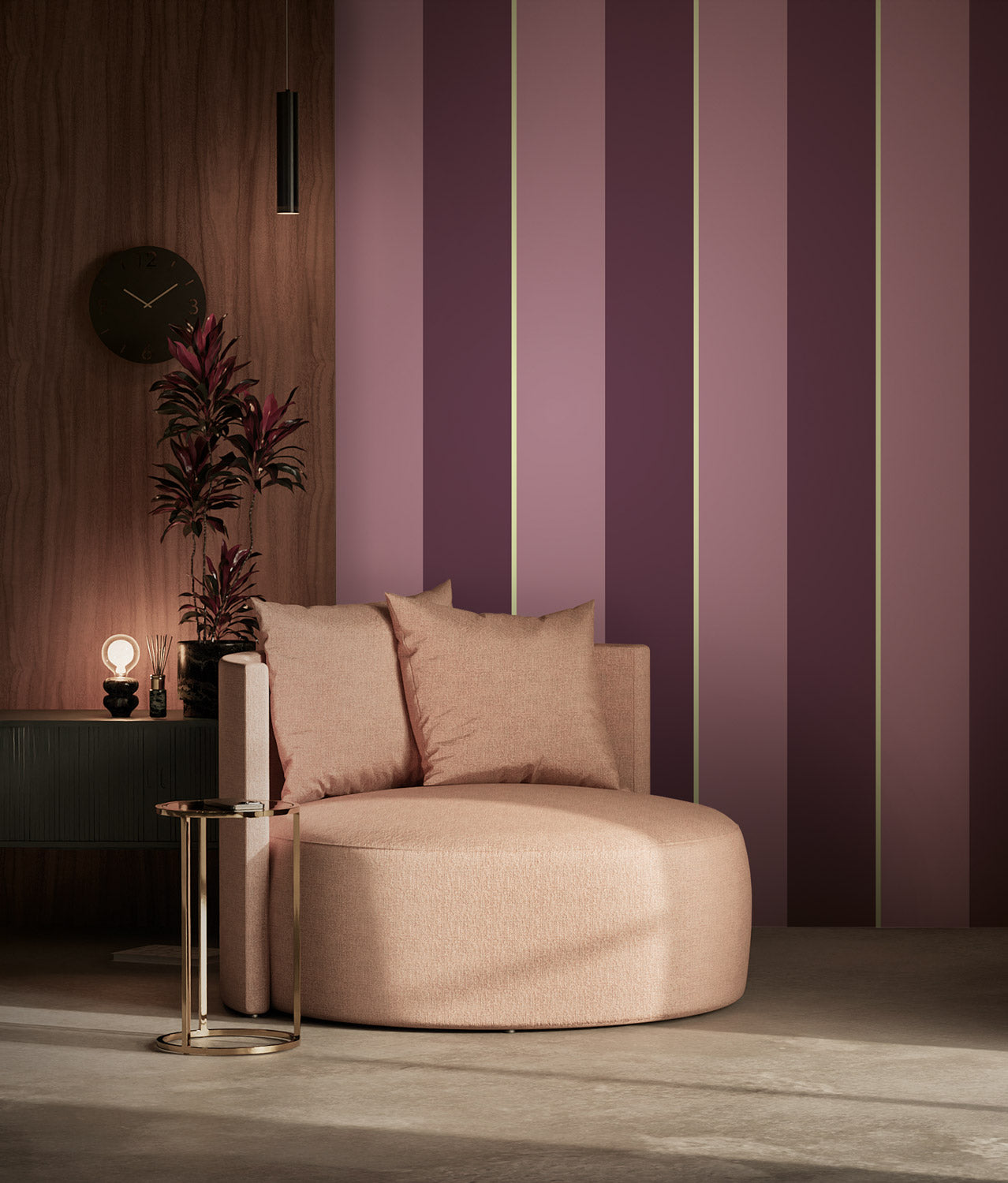 Strepen behang Bold Stripes door Frans Uyterlinde, FU-014, Interieur 2