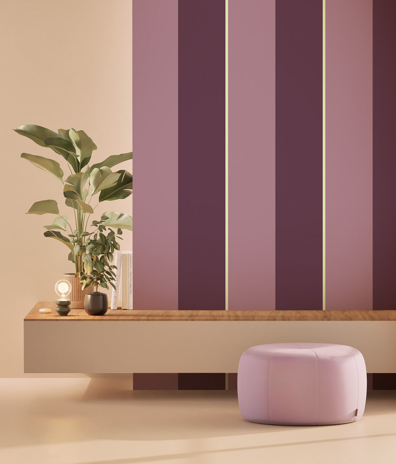 Strepen behang Bold Stripes door Frans Uyterlinde, FU-014, Interieur 3