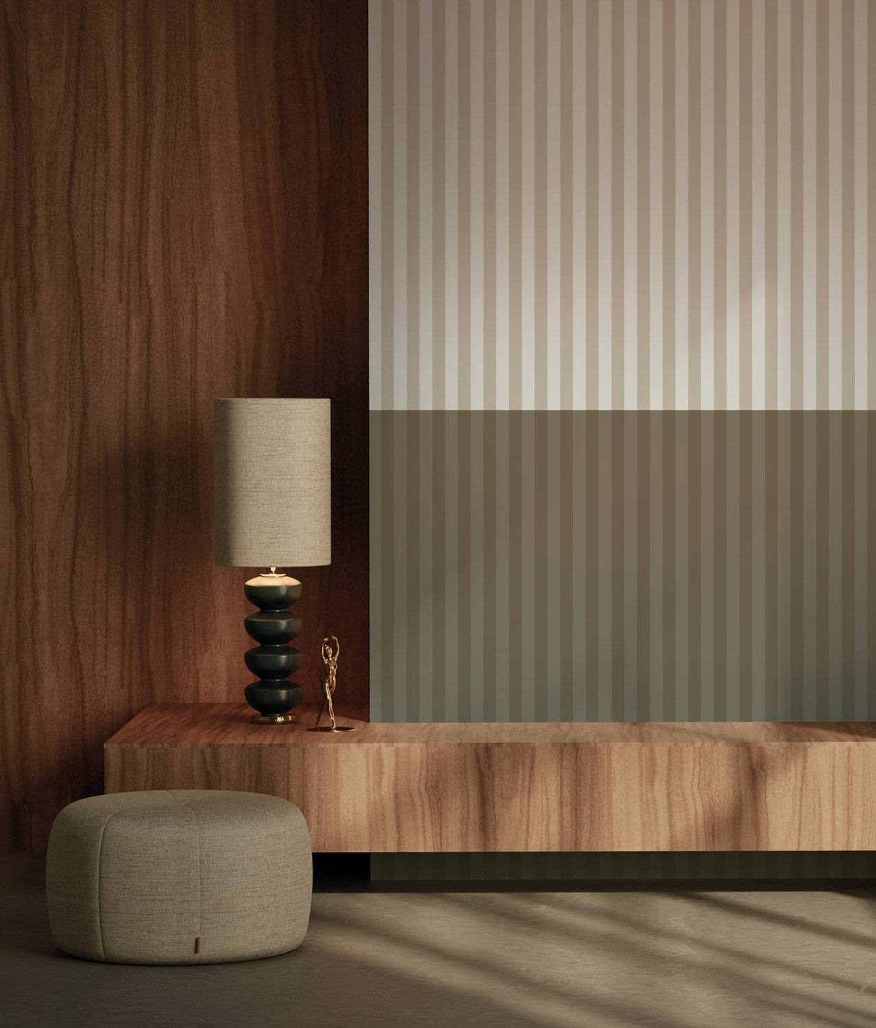 Gradient Stripes, Strepen behang door Frans Uyterlinde, 97,4 x 280 cm, FU-023, Interieur