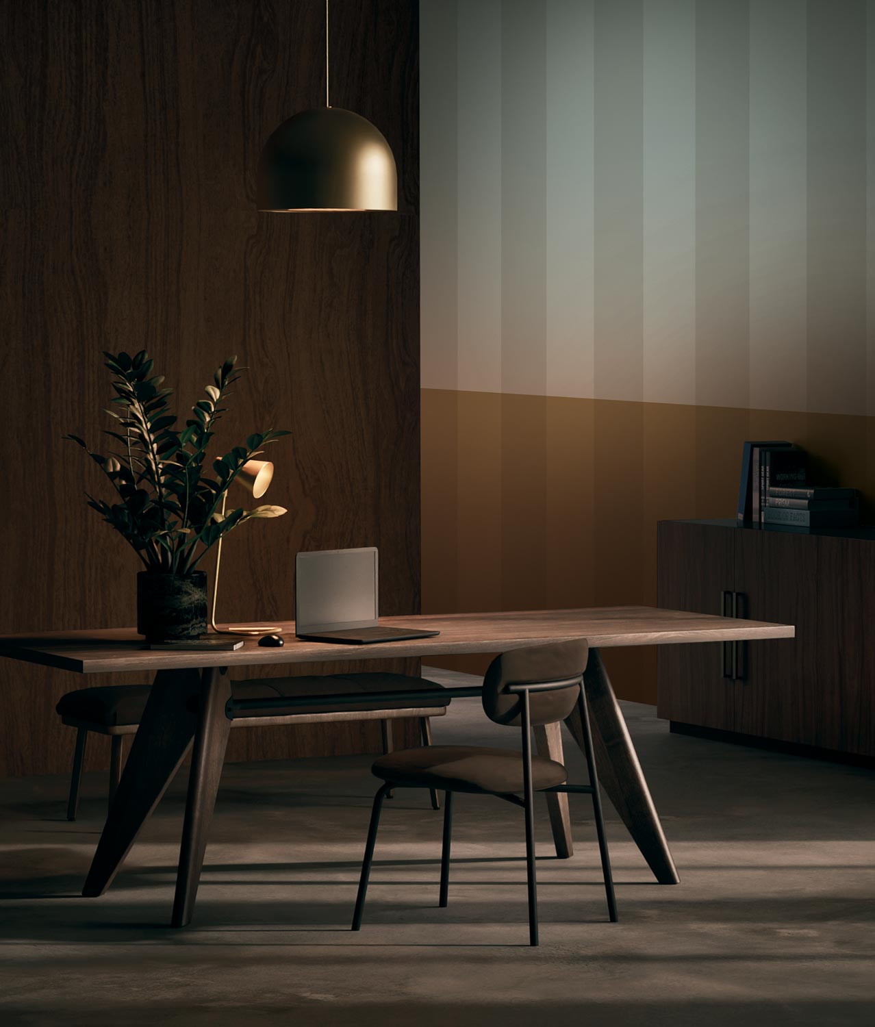 Gradient Stripes, Strepen behang door Frans Uyterlinde, 97,4 x 280 cm, FU-022, Interieur
