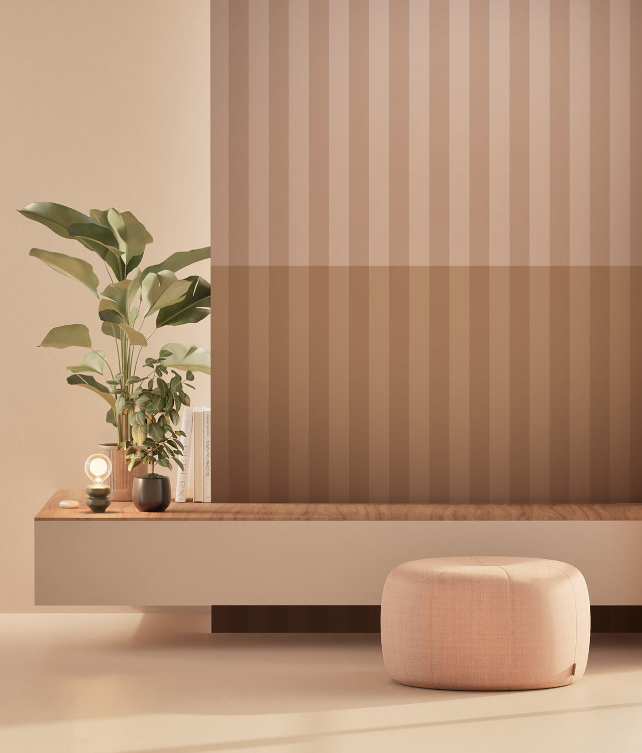Gradient Stripes, Strepen behang door Frans Uyterlinde, 97,4 x 280 cm, FU-020, Interieur 2