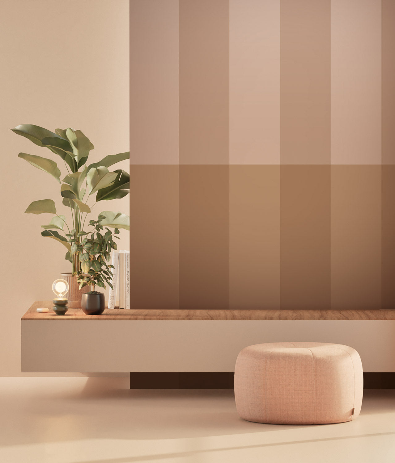 Gradient Stripes, Strepen behang door Frans Uyterlinde, 97,4 x 280 cm, FU-019, Interieur 2