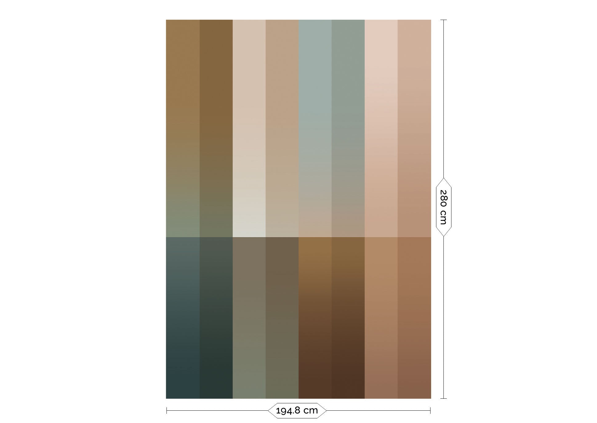 Gradient Stripes Multicolor, Strepen behang door Frans Uyterlinde, FU-024, Packshot