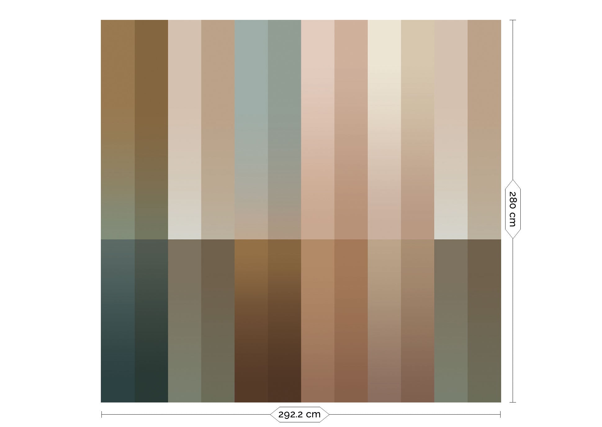 Gradient Stripes Multicolor, Strepen behang door Frans Uyterlinde, FU-025, Packshot
