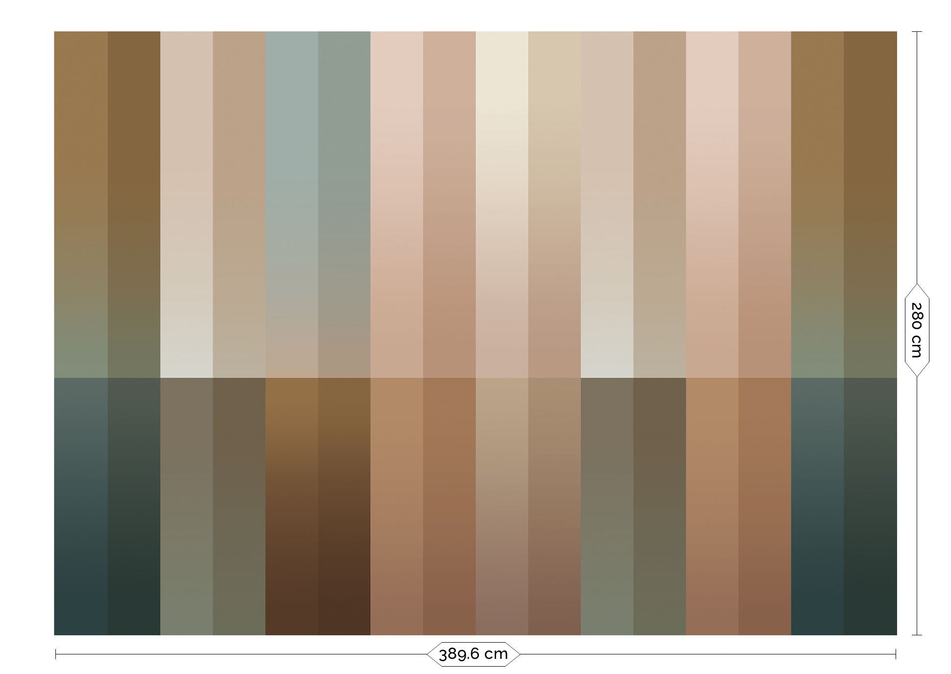 Gradient Stripes Multicolor, Strepen behang door Frans Uyterlinde, FU-026, Packshot